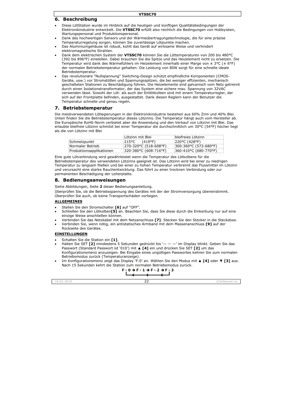 Velleman VTSSC70 User Manual | Page 22 / 26