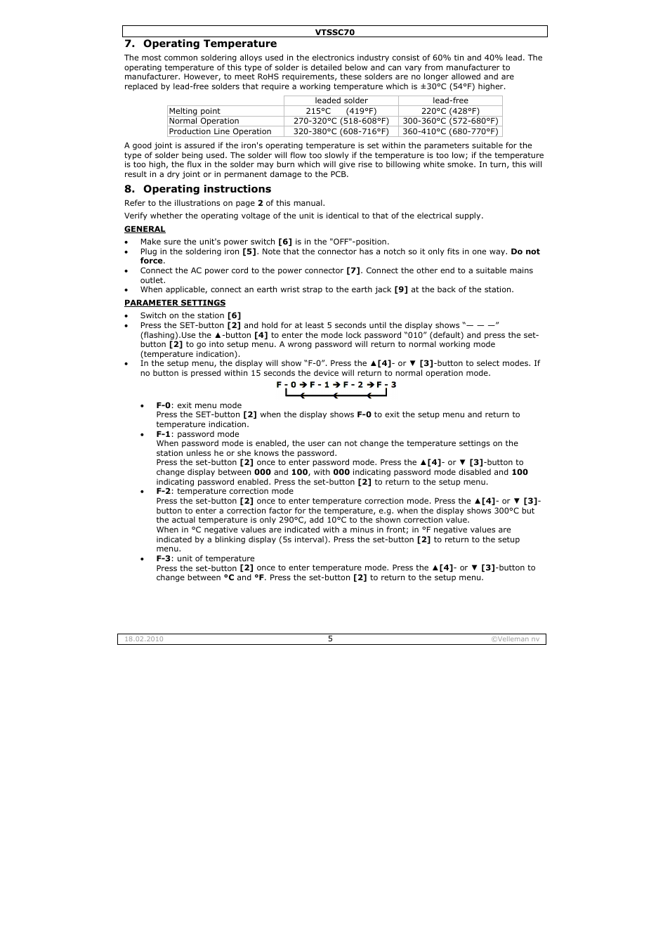 Velleman VTSSC70 User Manual | Page 5 / 26