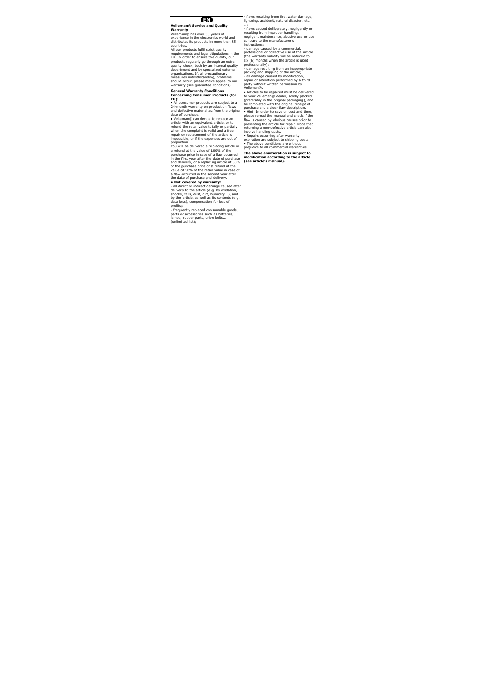 Velleman VTEMF User Manual | Page 12 / 16