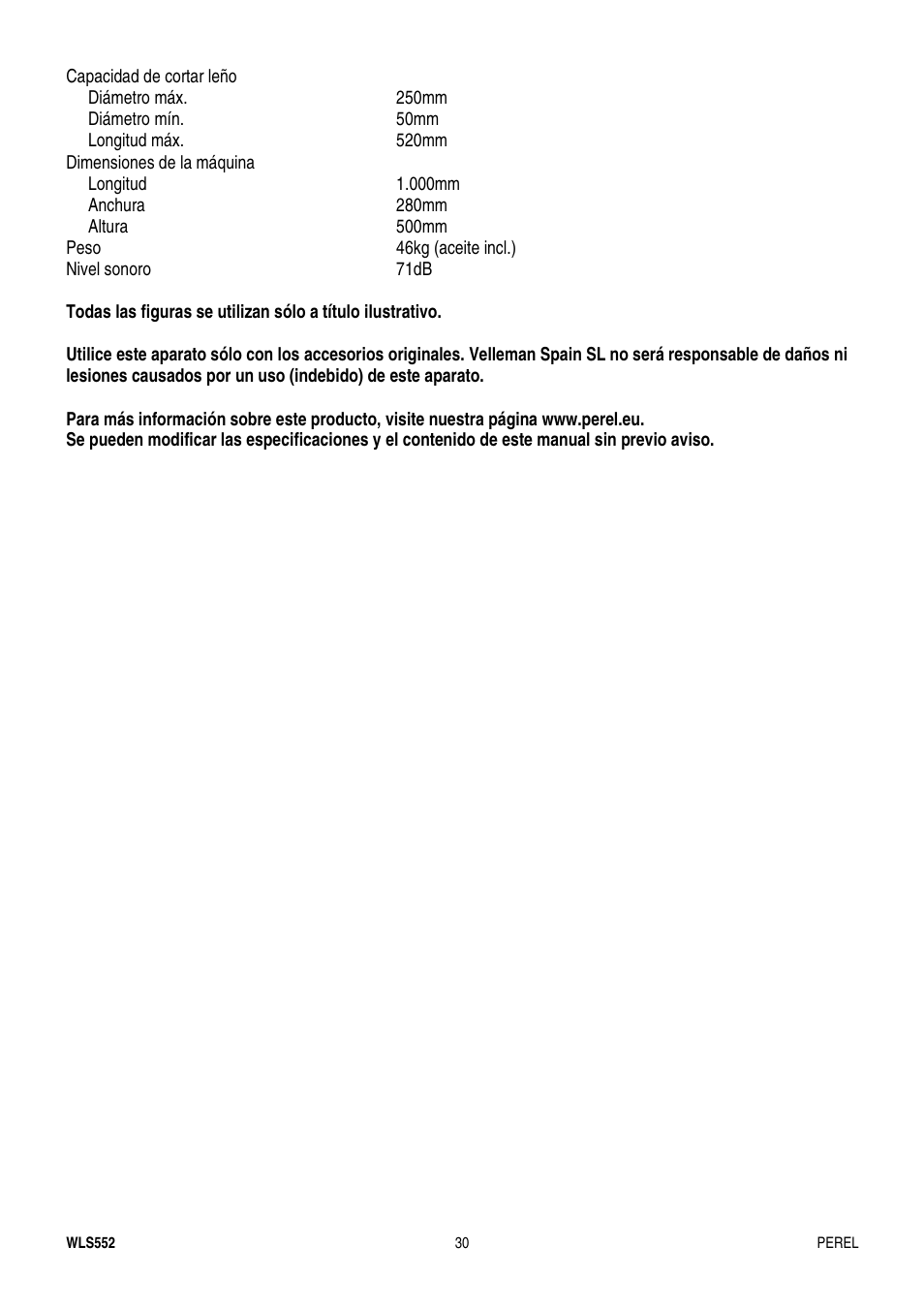 Velleman WLS552 User Manual | Page 30 / 44