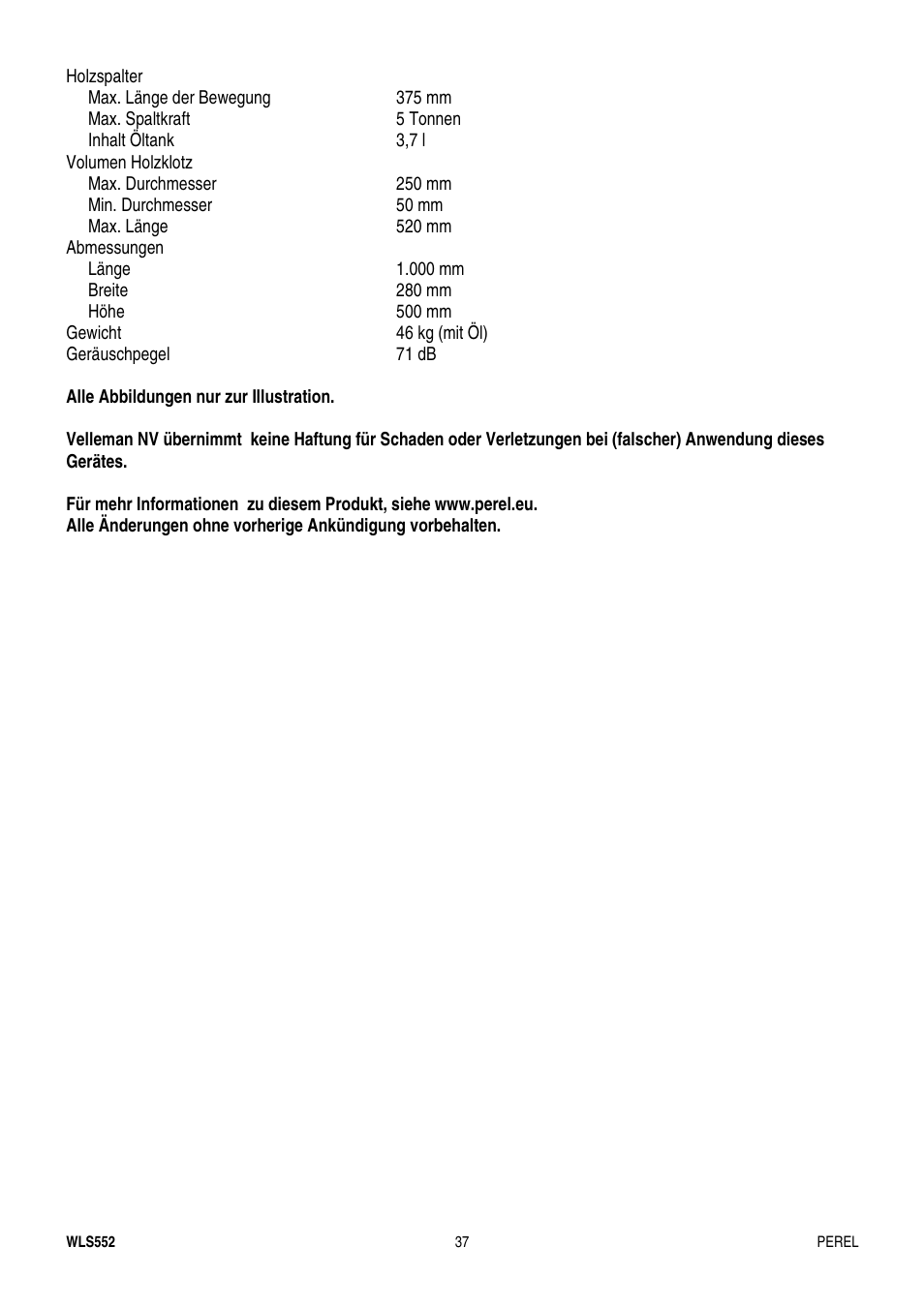Velleman WLS552 User Manual | Page 37 / 44