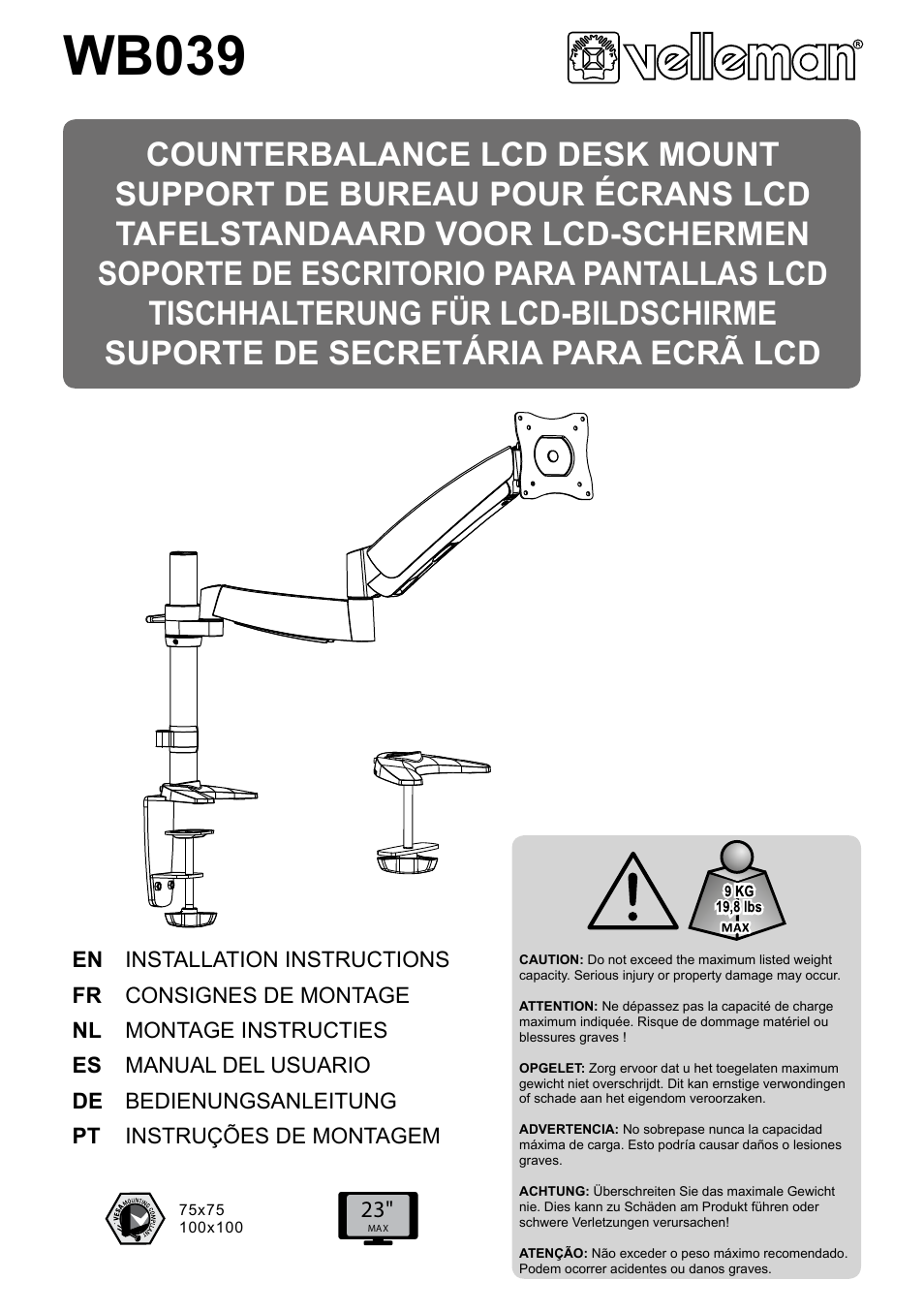 Velleman WB039 User Manual | 48 pages