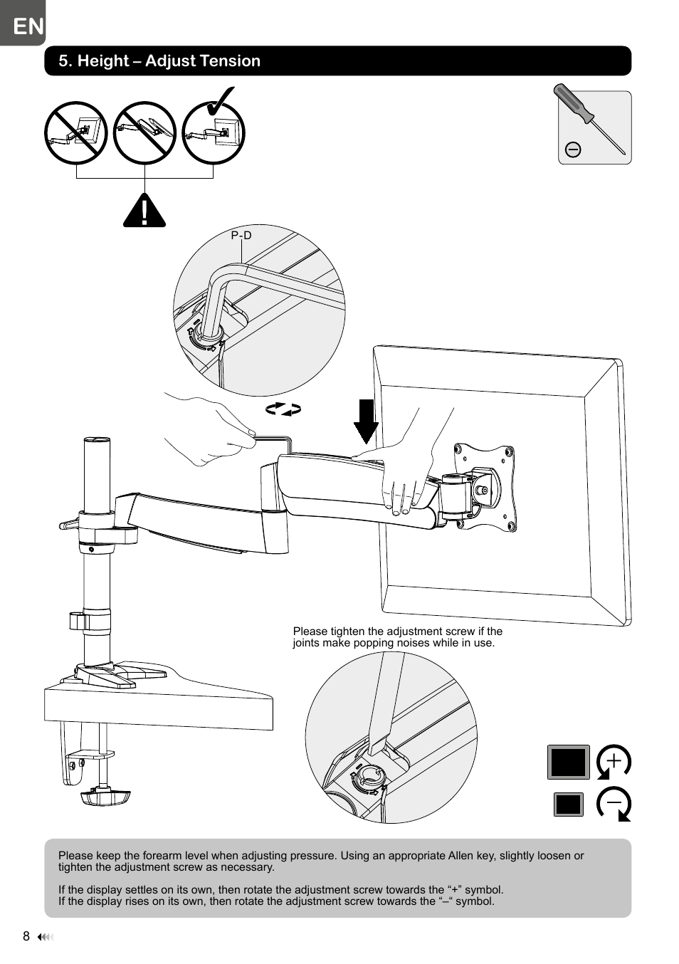 Height – adjust tension | Velleman WB039 User Manual | Page 8 / 48