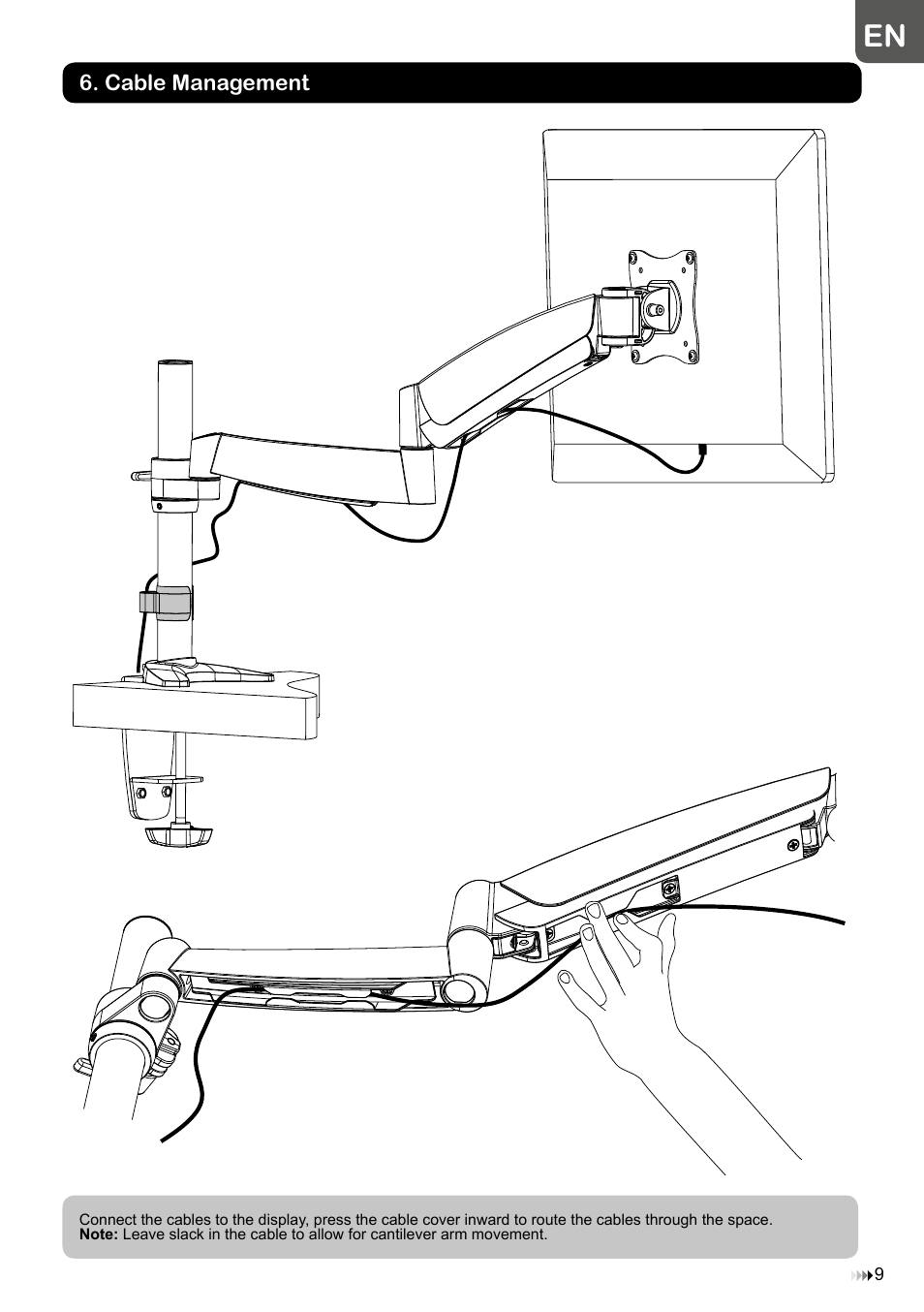 Cable management | Velleman WB039 User Manual | Page 9 / 48