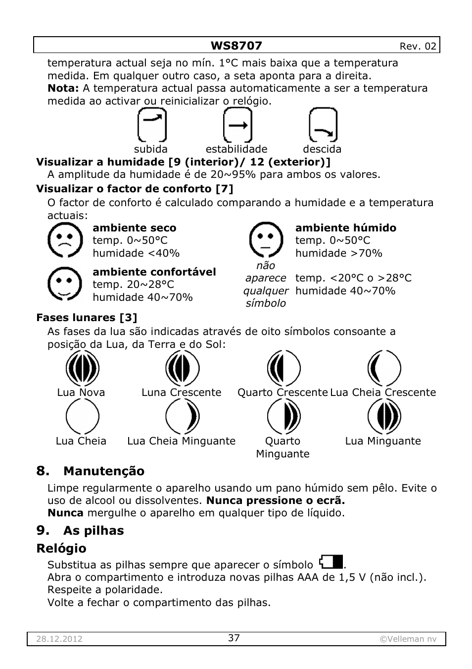 Velleman WS8707 User Manual | Page 37 / 50