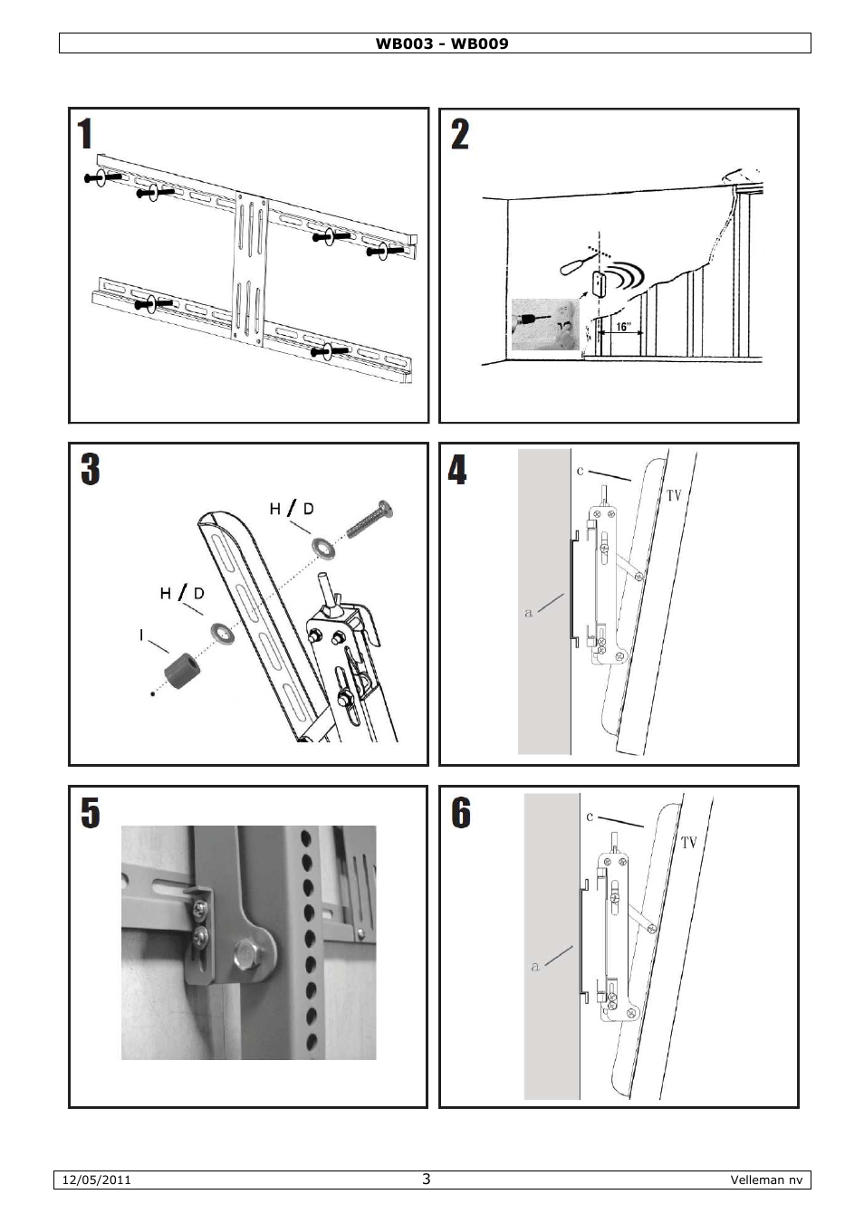Velleman WB003 User Manual | Page 3 / 15