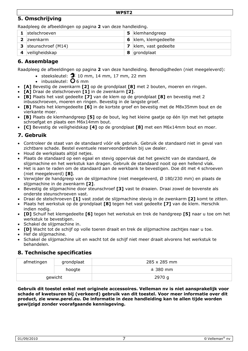 Velleman WPST2 User Manual | Page 7 / 15