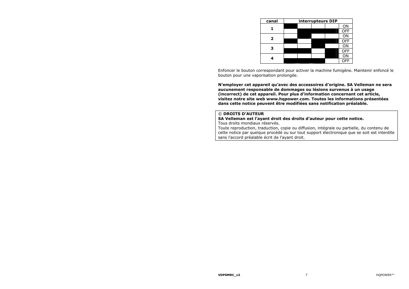 Velleman VDPSMRC User Manual | Page 7 / 13