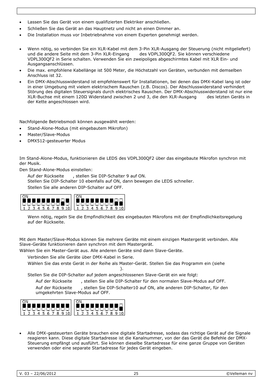 Anwendung | Velleman VDPL300QF2 User Manual | Page 25 / 29