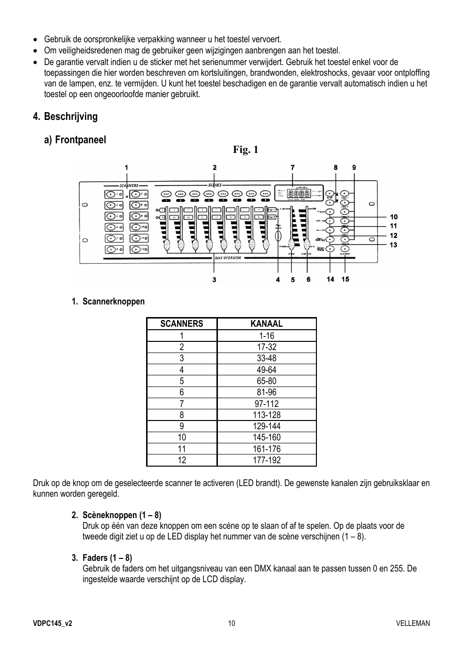 Velleman VDPC145 User Manual | Page 10 / 47