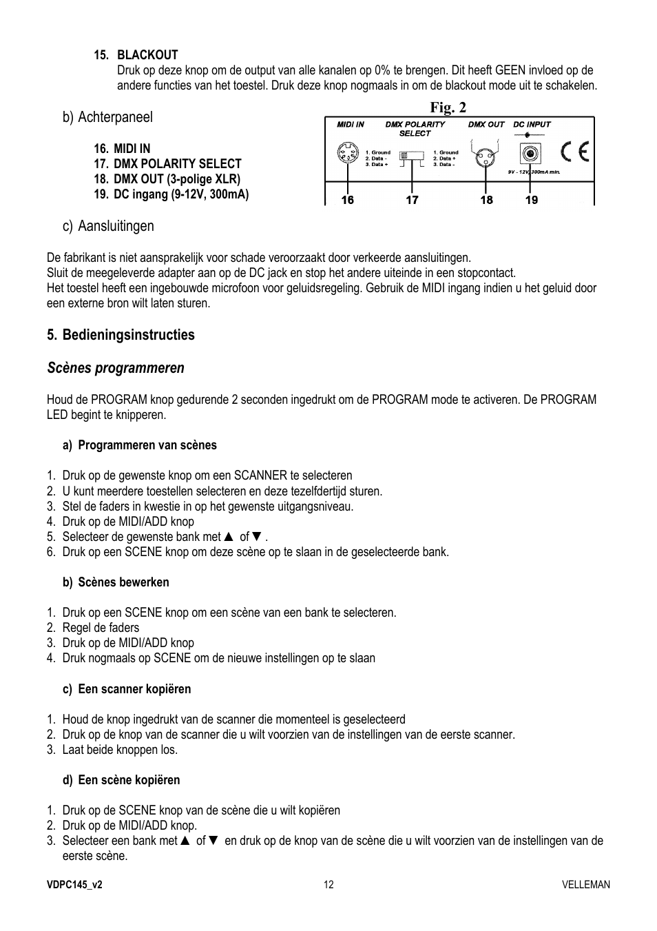 Velleman VDPC145 User Manual | Page 12 / 47