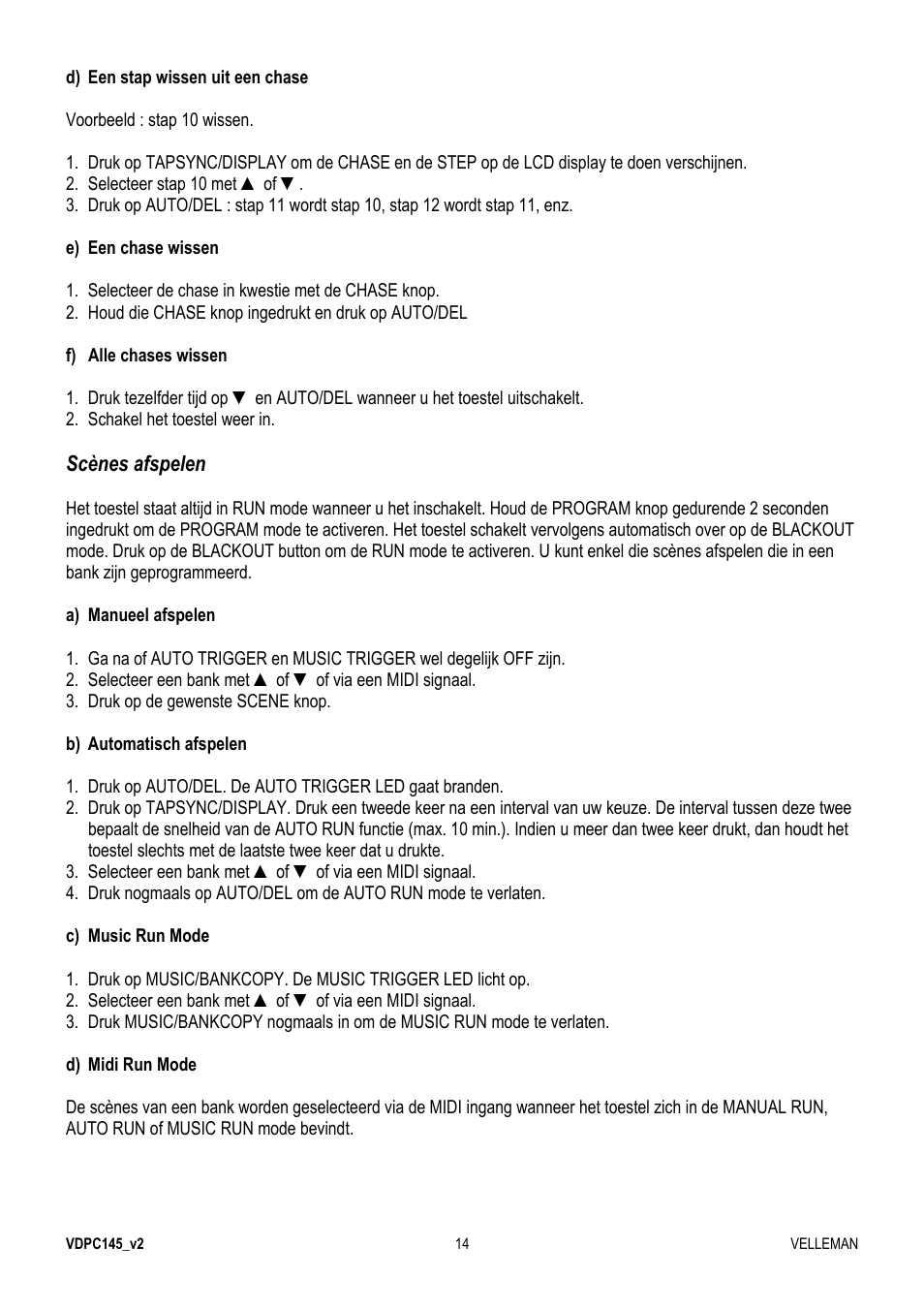 Velleman VDPC145 User Manual | Page 14 / 47