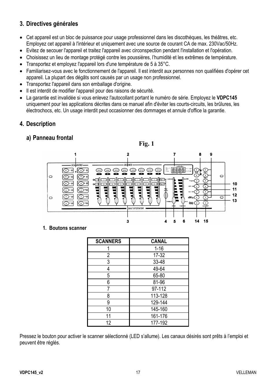 Velleman VDPC145 User Manual | Page 17 / 47