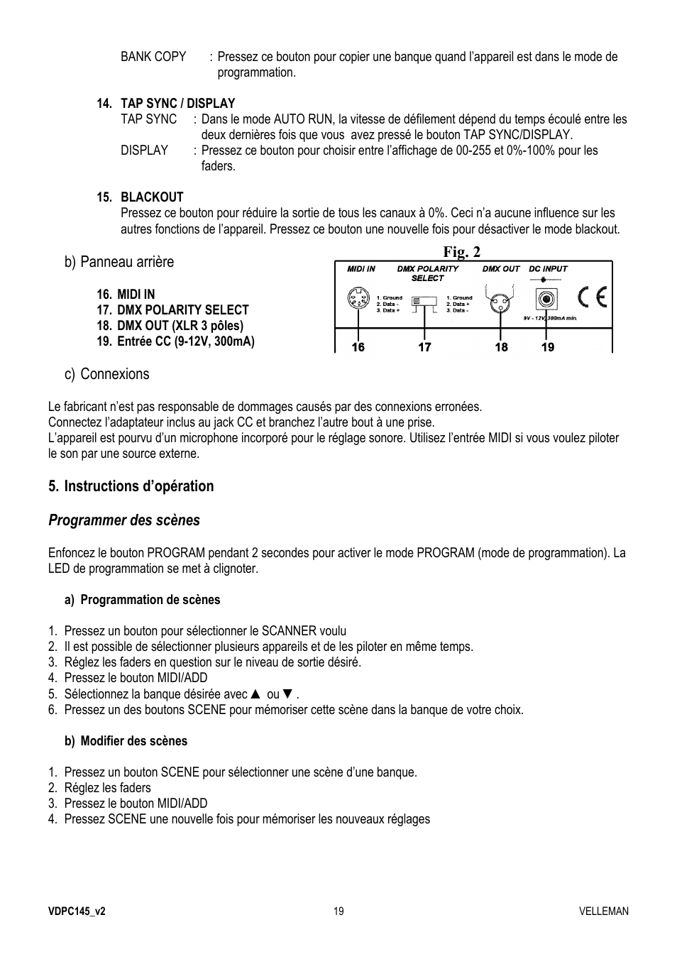 Velleman VDPC145 User Manual | Page 19 / 47