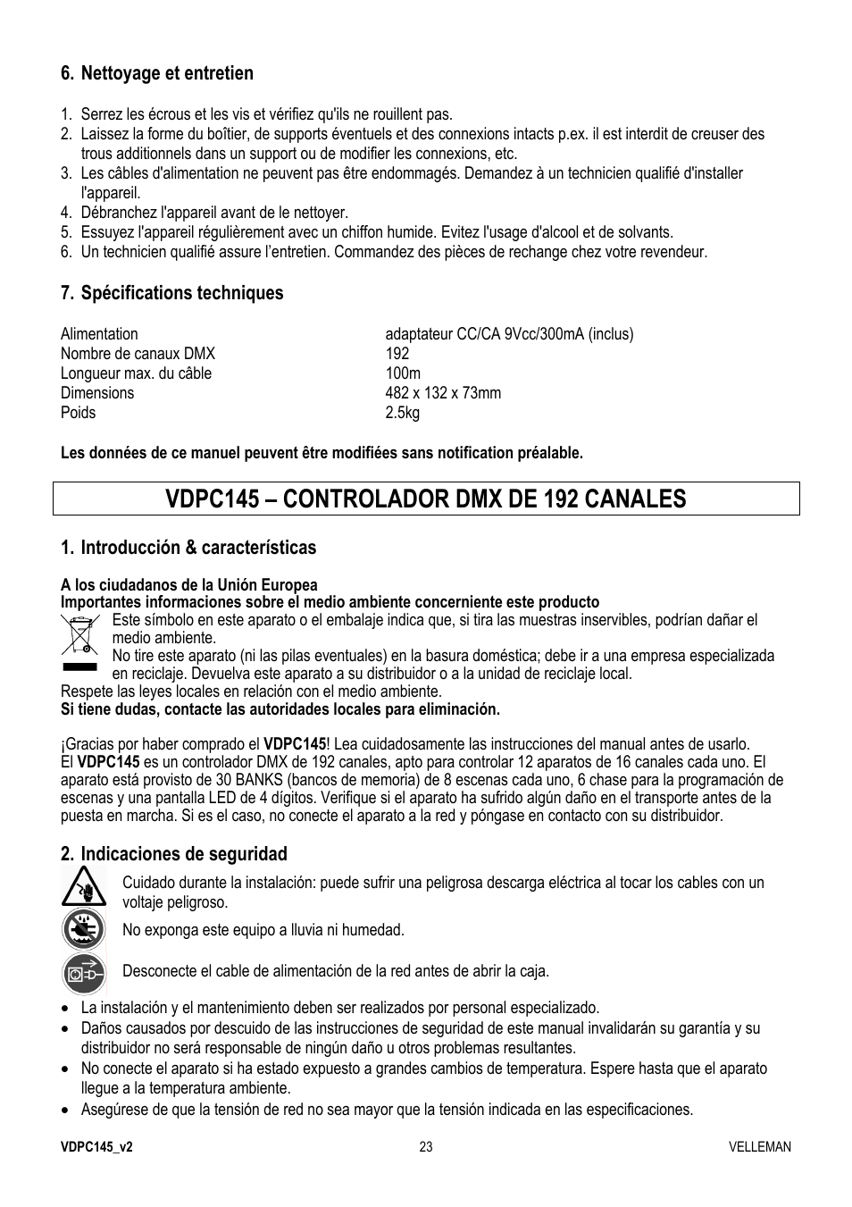 Velleman VDPC145 User Manual | Page 23 / 47