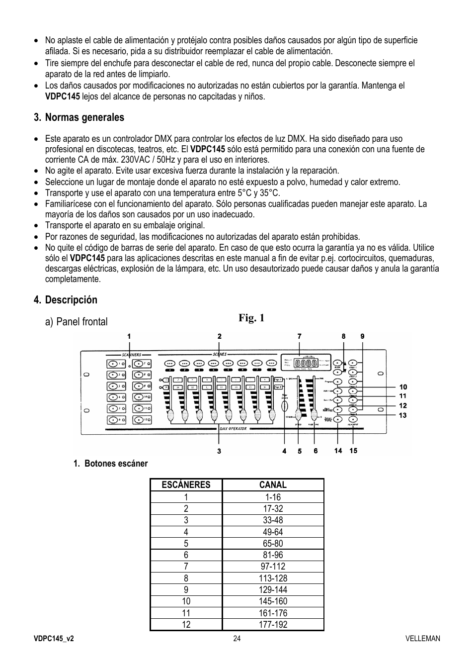 Velleman VDPC145 User Manual | Page 24 / 47