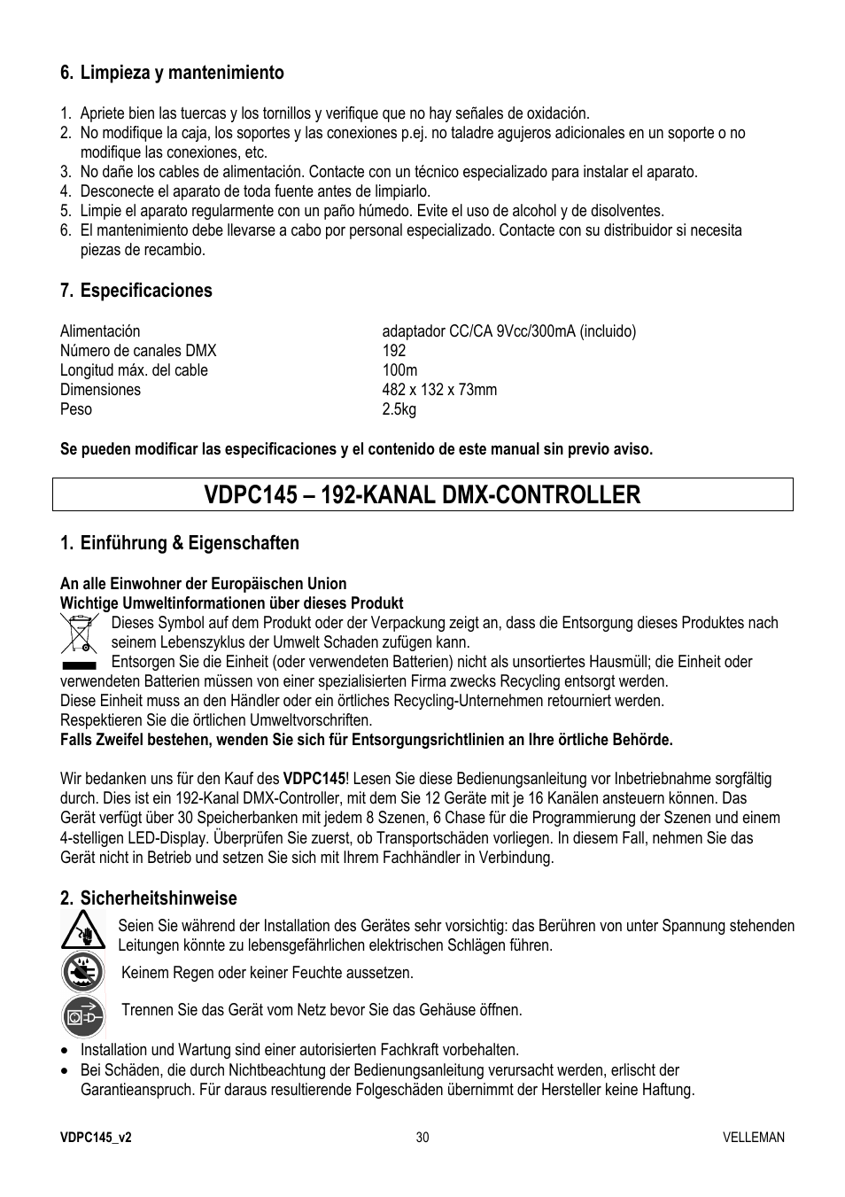 Velleman VDPC145 User Manual | Page 30 / 47