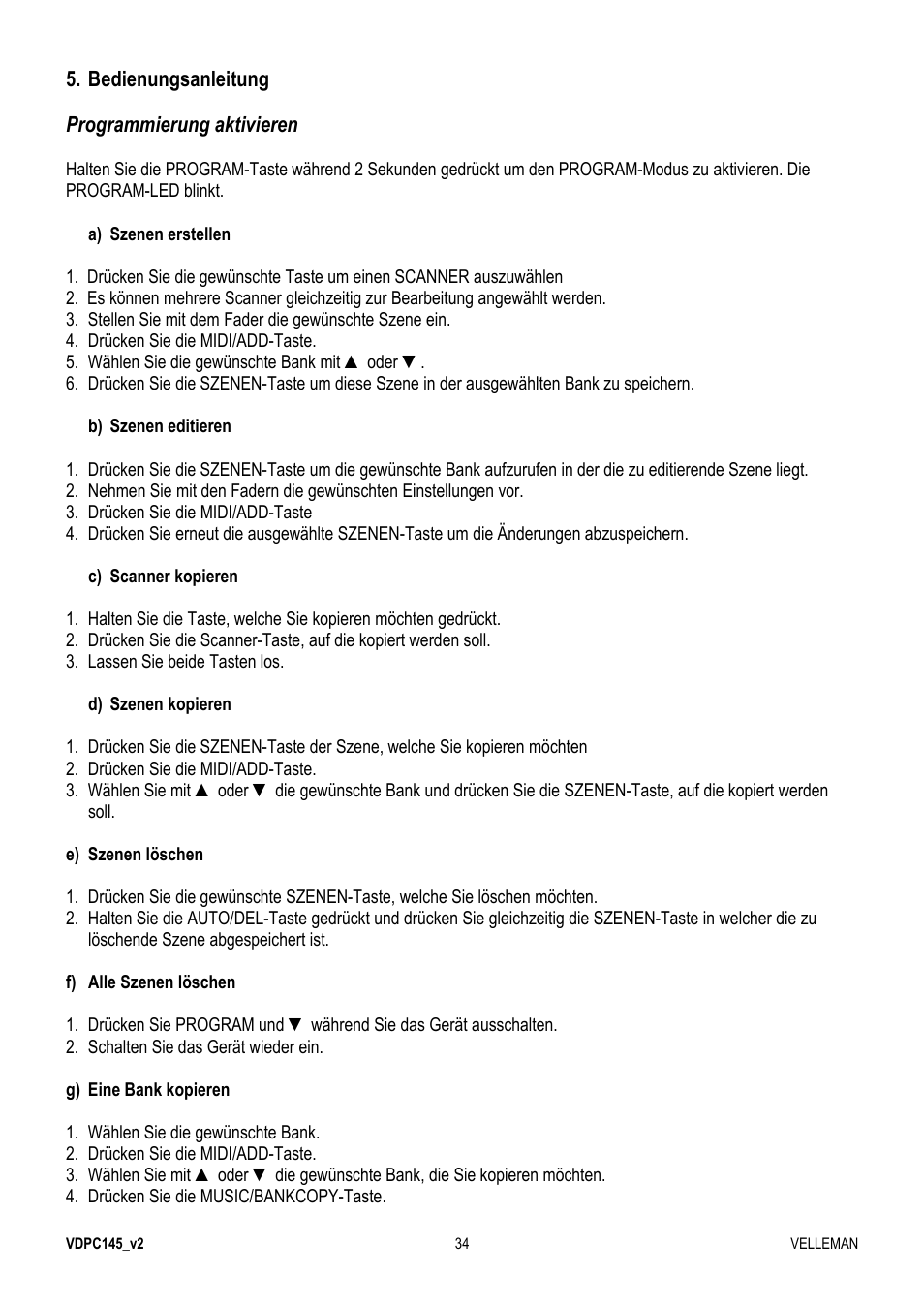 Velleman VDPC145 User Manual | Page 34 / 47