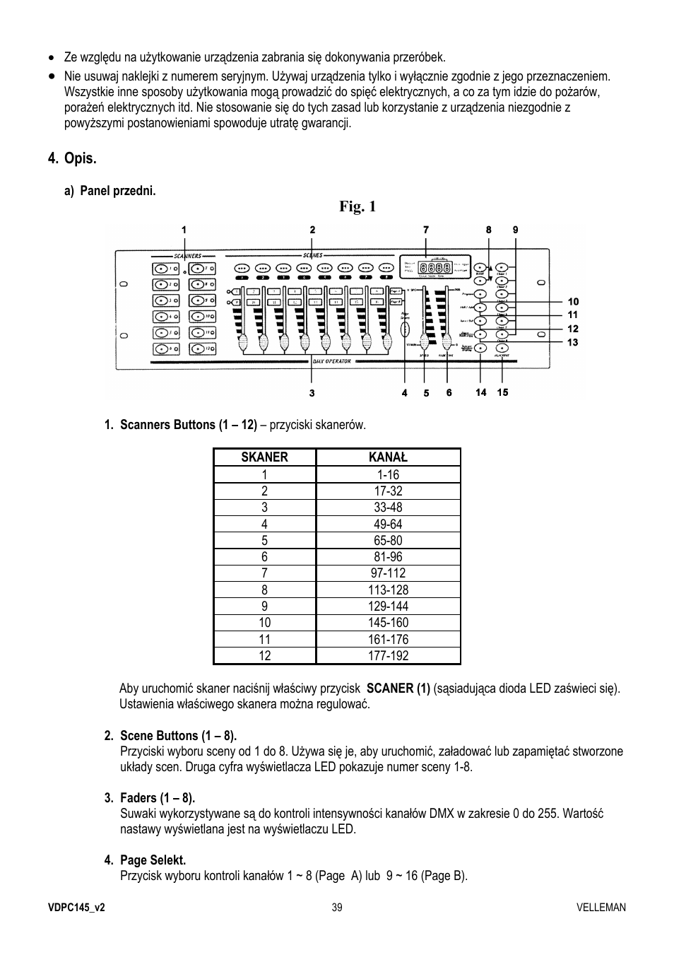 Velleman VDPC145 User Manual | Page 39 / 47