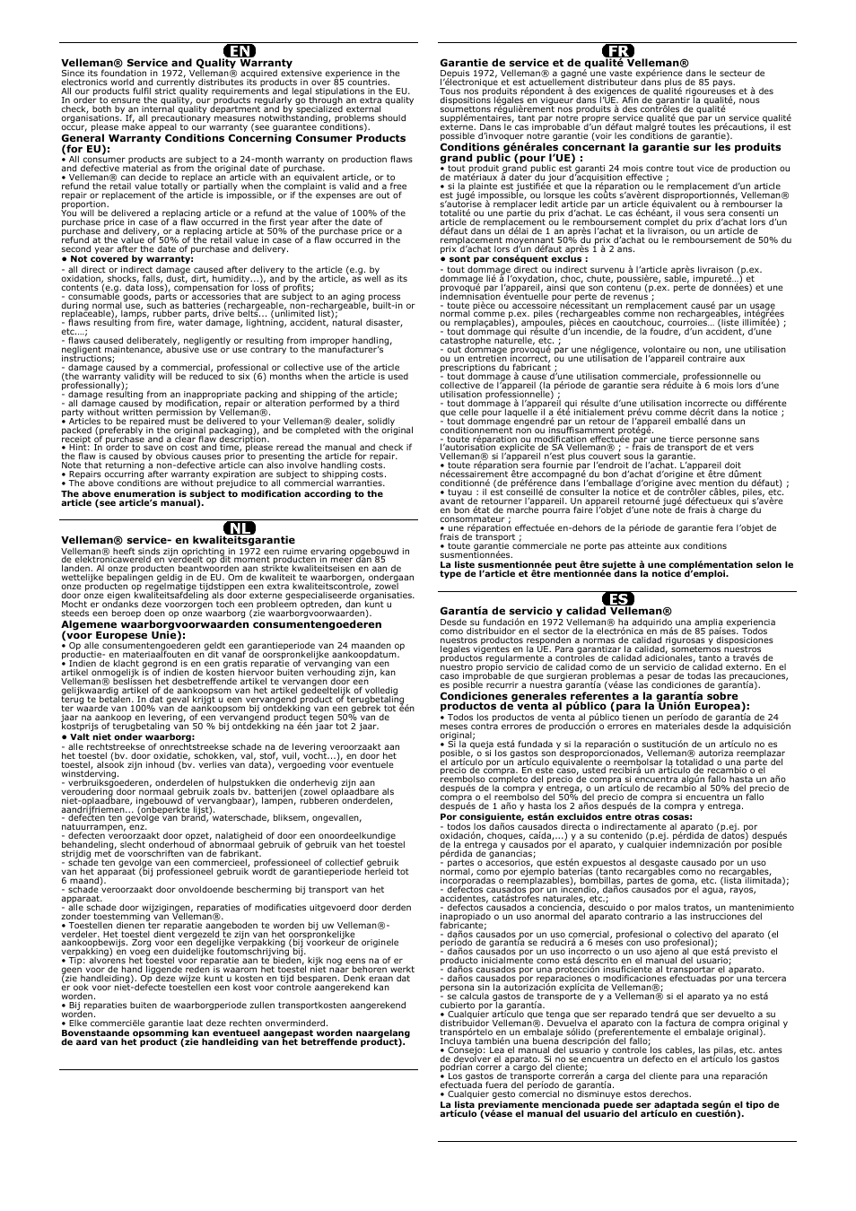 Velleman VTLAMP7 User Manual | Page 17 / 18