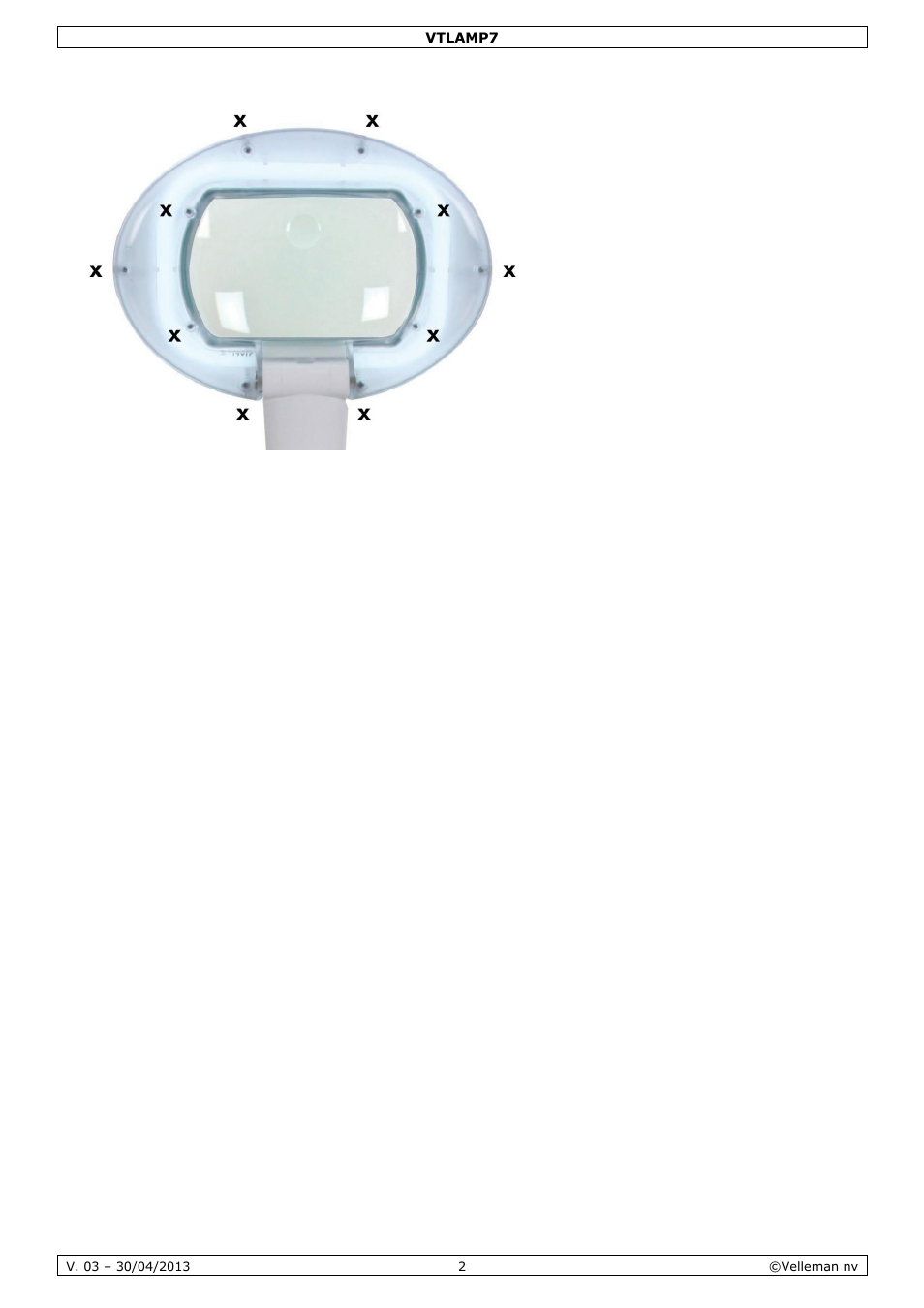 Velleman VTLAMP7 User Manual | Page 2 / 18