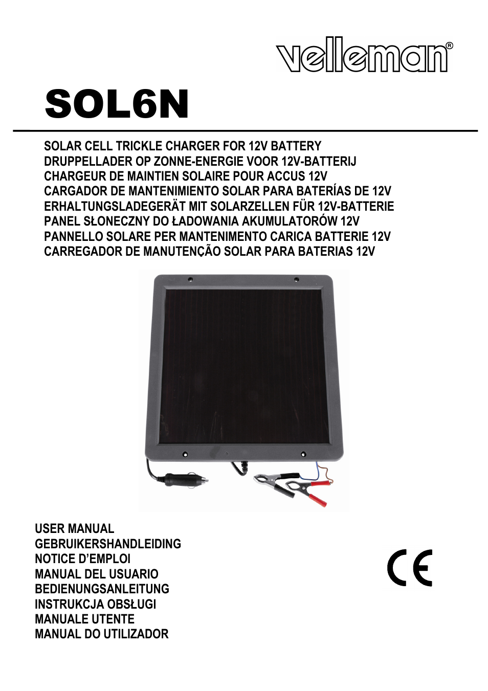 Velleman SOL6N User Manual | 18 pages