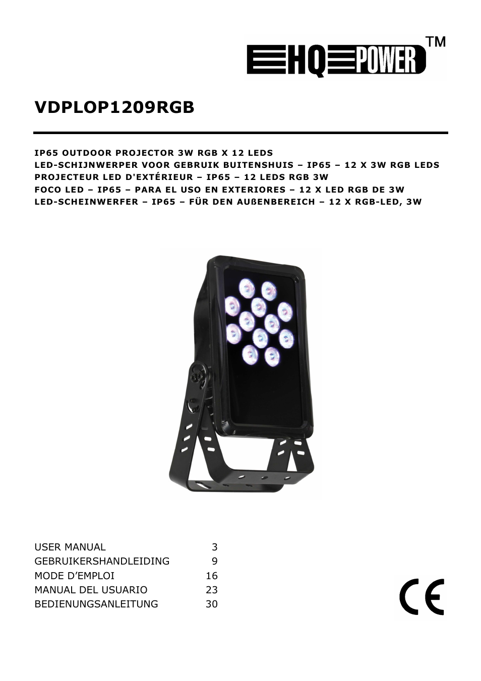 Velleman VDPLOP1209RGB User Manual | 38 pages