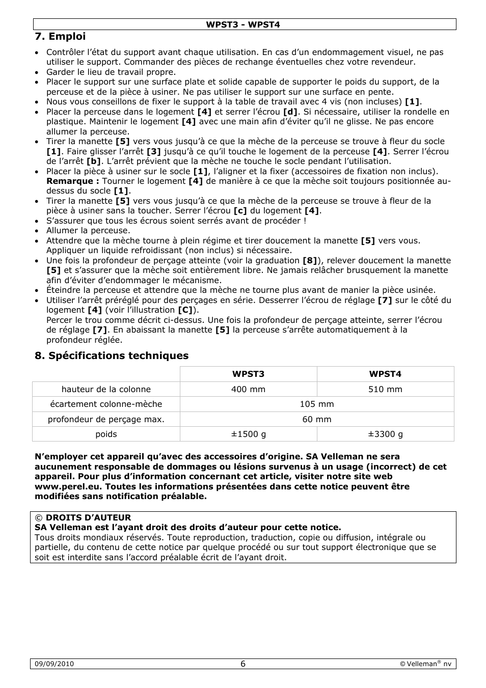 Velleman WPST3 User Manual | Page 6 / 17