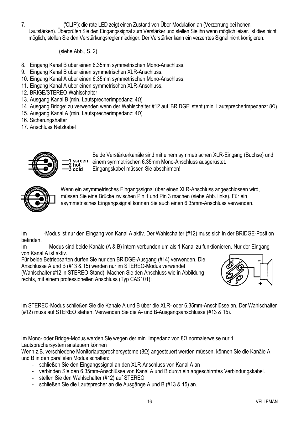 Velleman VPA2200MBN User Manual | Page 16 / 19