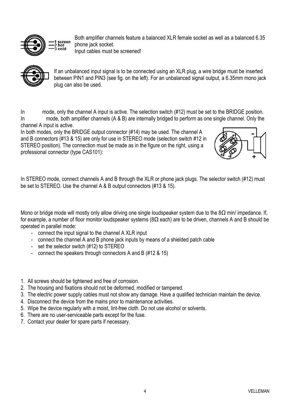 Velleman VPA2200MBN User Manual | Page 4 / 19