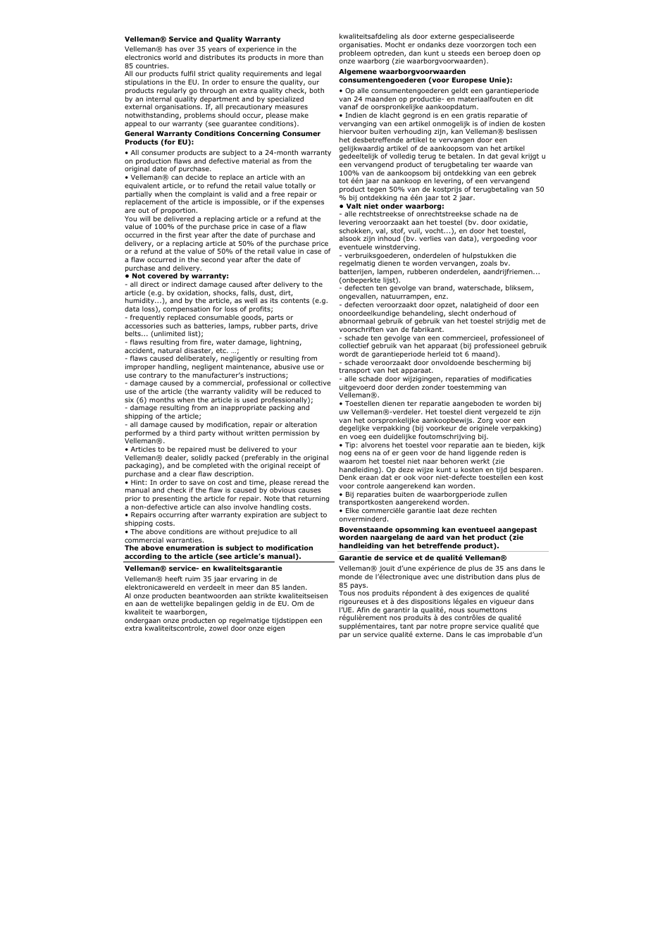 Velleman PHG1 User Manual | Page 30 / 32