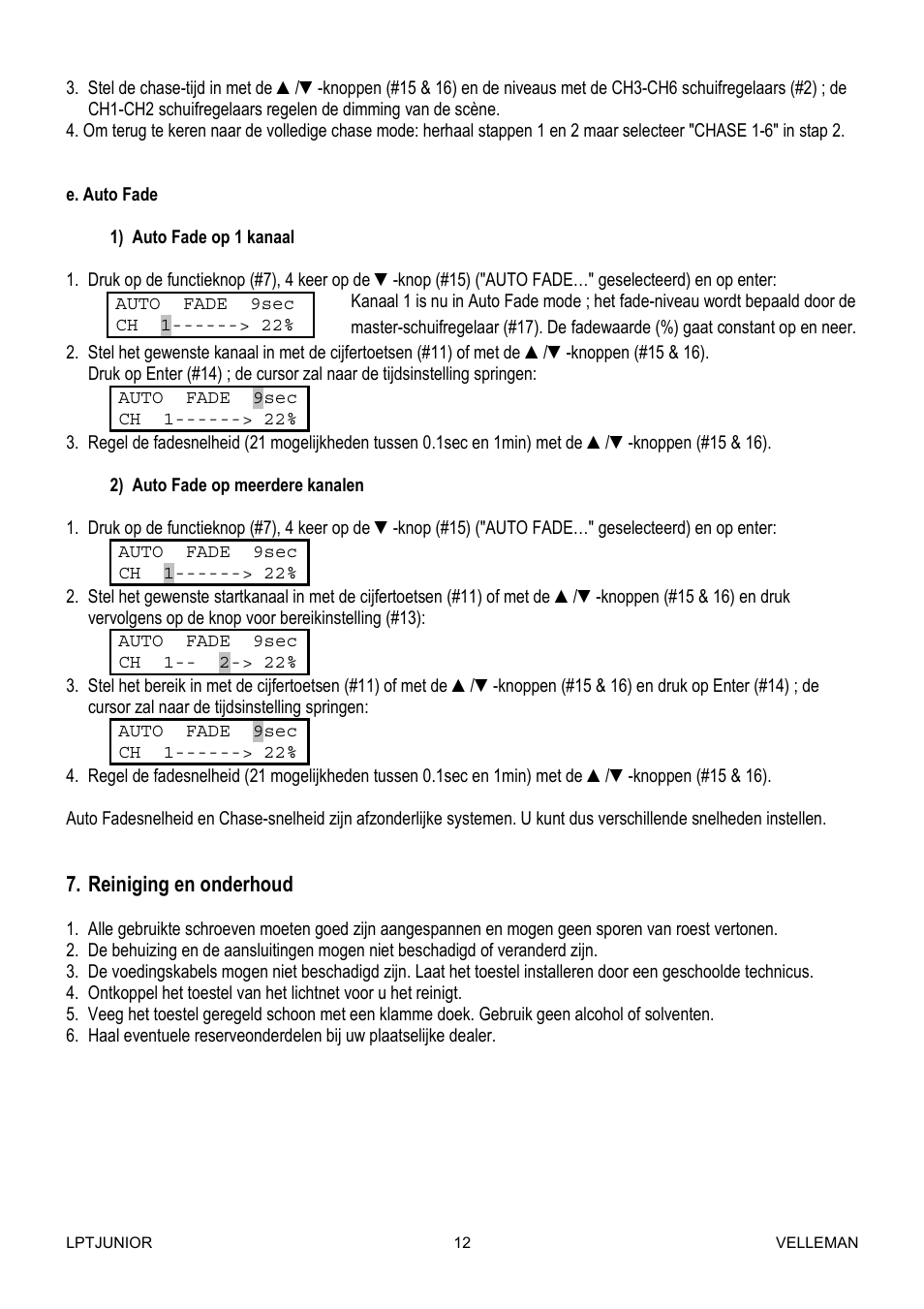 Velleman LPTJUNIOR User Manual | Page 12 / 33