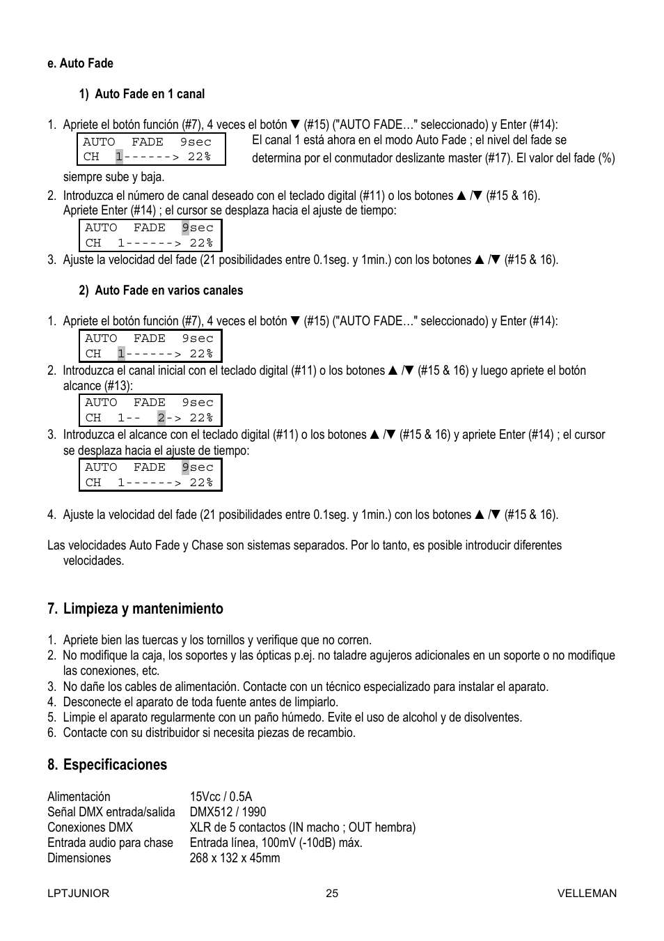 Velleman LPTJUNIOR User Manual | Page 25 / 33