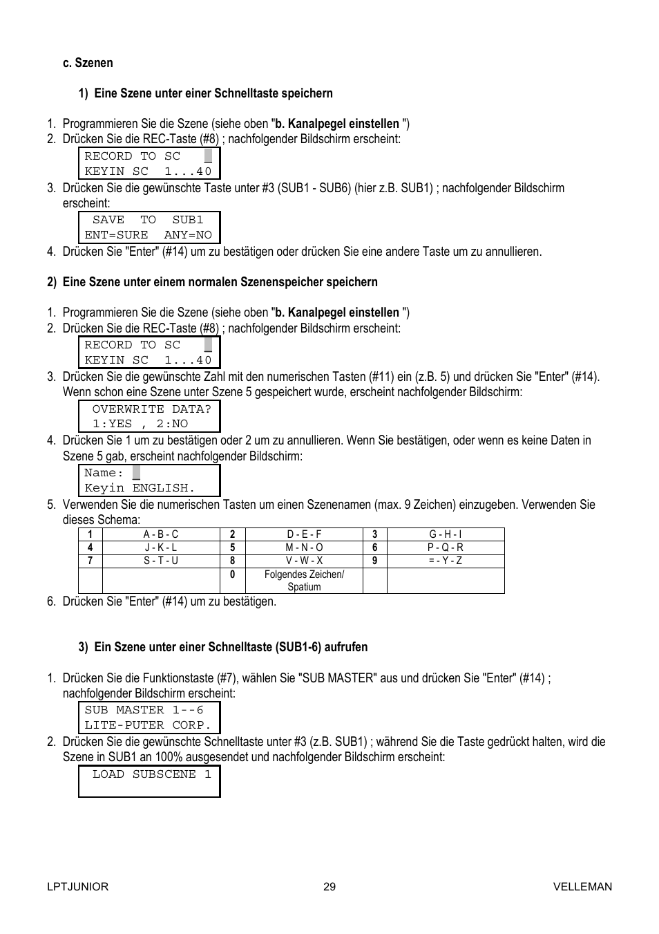 Velleman LPTJUNIOR User Manual | Page 29 / 33