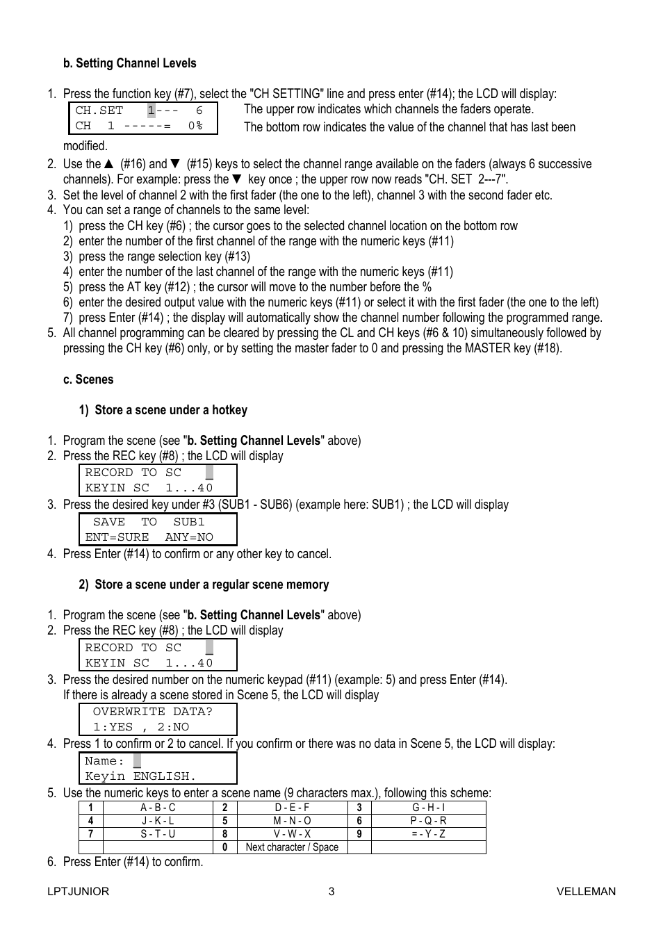 Velleman LPTJUNIOR User Manual | Page 3 / 33