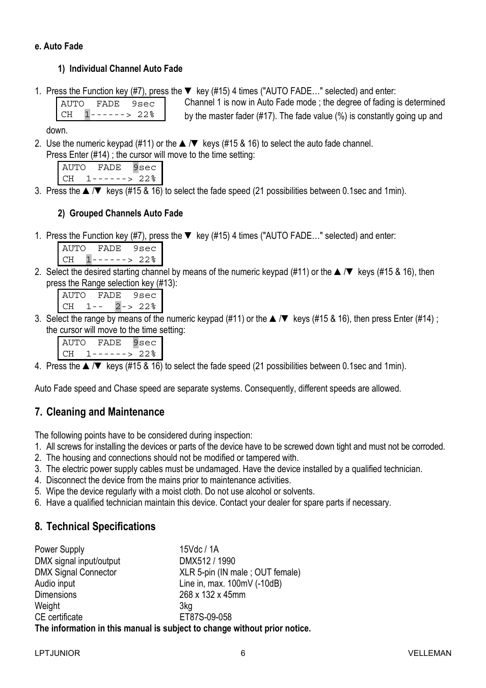 Velleman LPTJUNIOR User Manual | Page 6 / 33