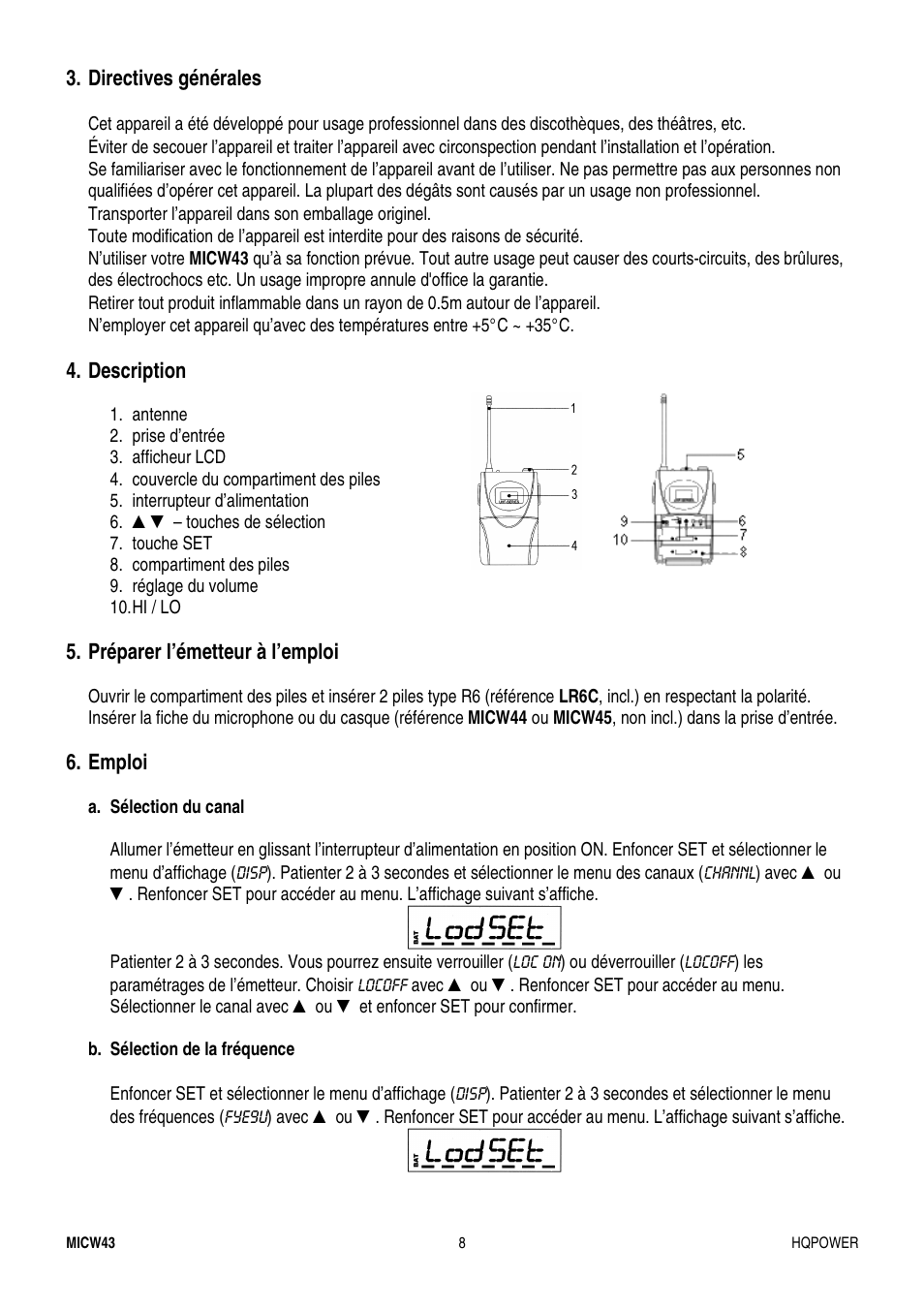 Velleman MICW43 User Manual | Page 8 / 16