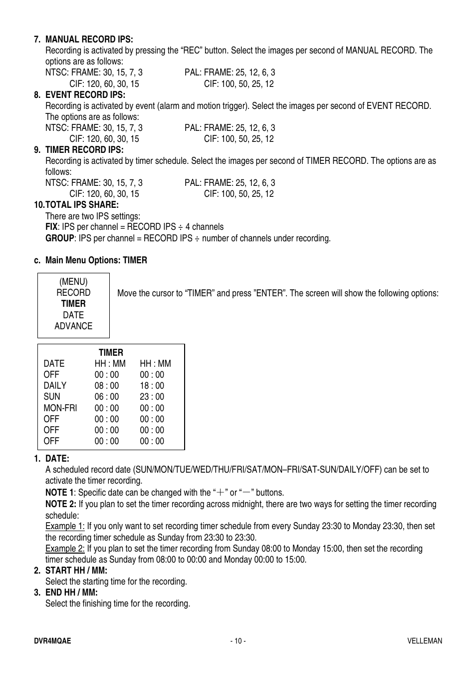 Velleman DVR4MQAE User Manual | Page 10 / 38