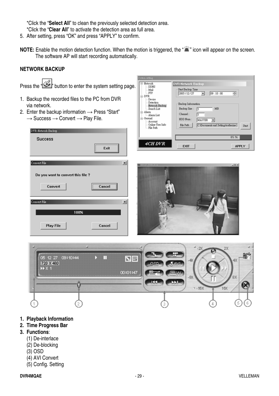 Velleman DVR4MQAE User Manual | Page 29 / 38