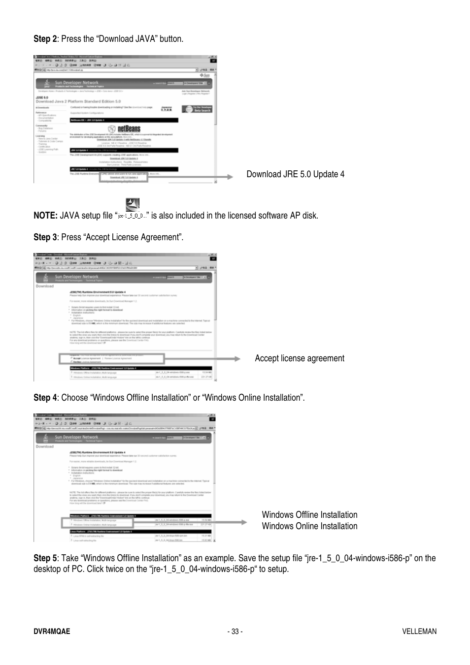 Velleman DVR4MQAE User Manual | Page 33 / 38