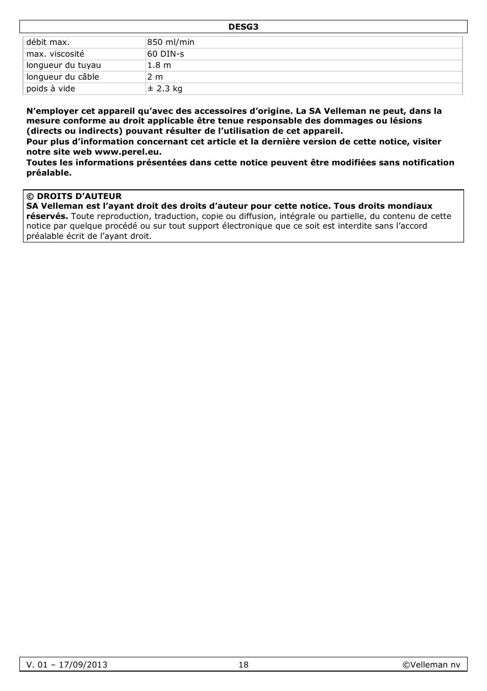 Velleman DESG3 User Manual | Page 18 / 35