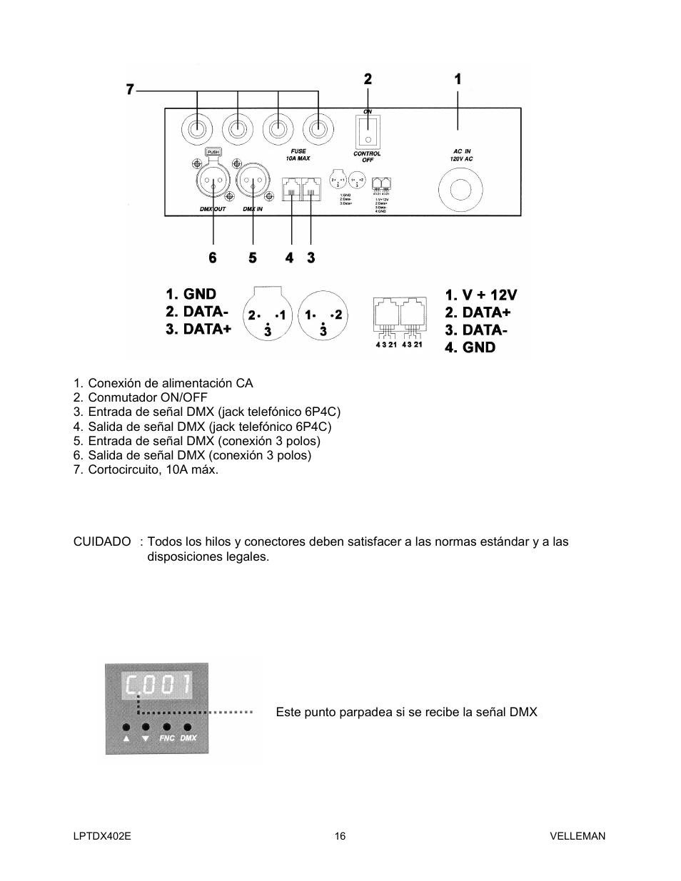 Velleman LPTDX402E User Manual | Page 16 / 22