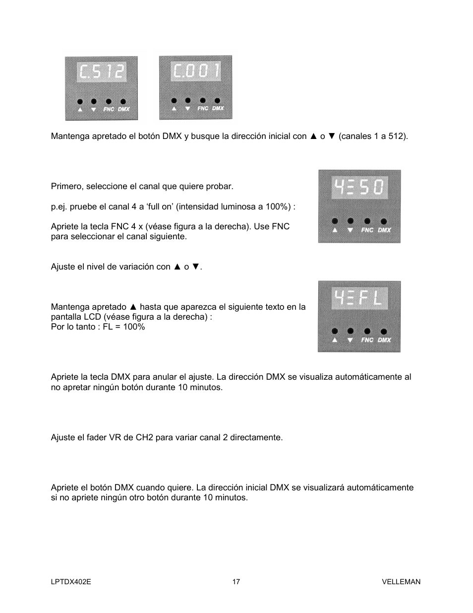 Velleman LPTDX402E User Manual | Page 17 / 22