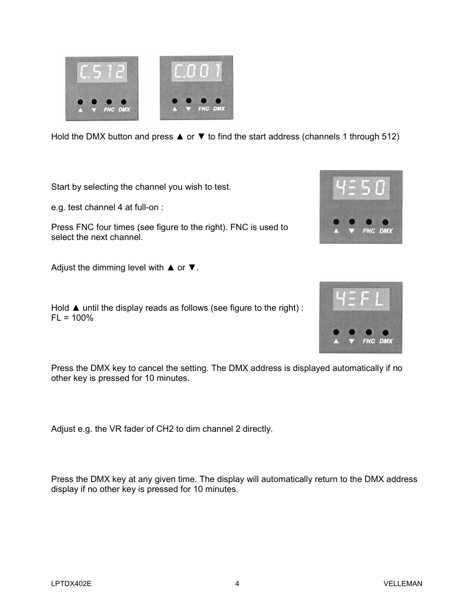 Velleman LPTDX402E User Manual | Page 4 / 22