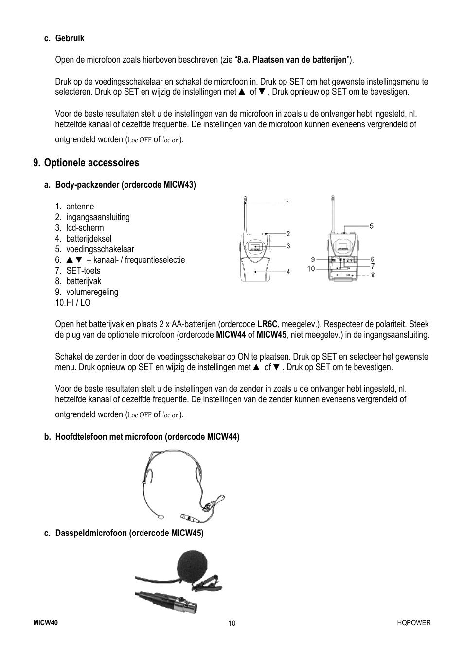 Velleman MICW40 User Manual | Page 10 / 30