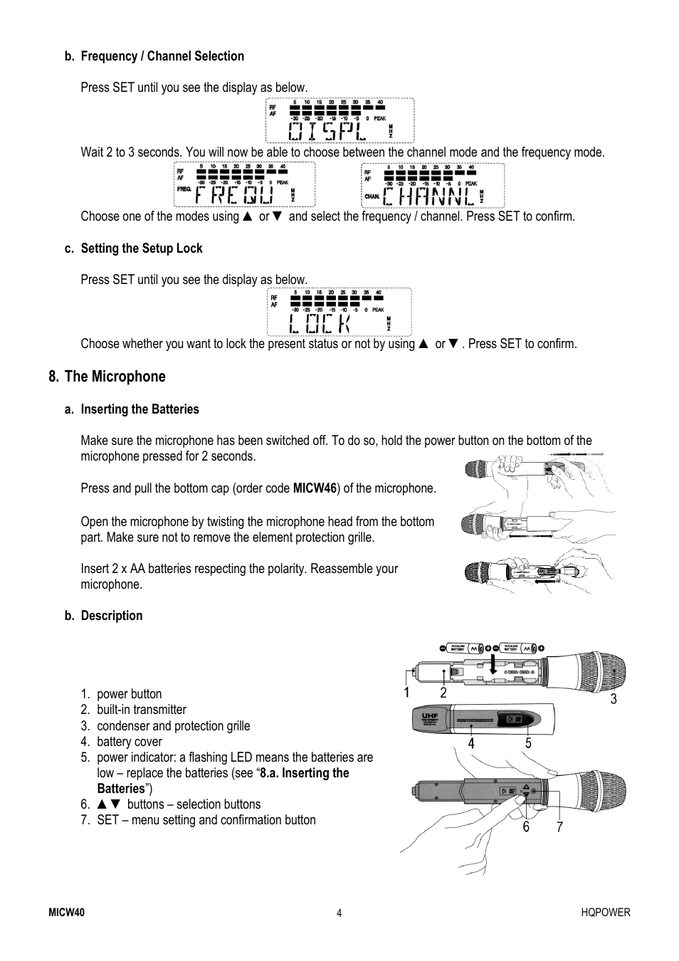 Velleman MICW40 User Manual | Page 4 / 30