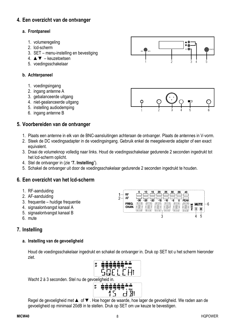 Velleman MICW40 User Manual | Page 8 / 30