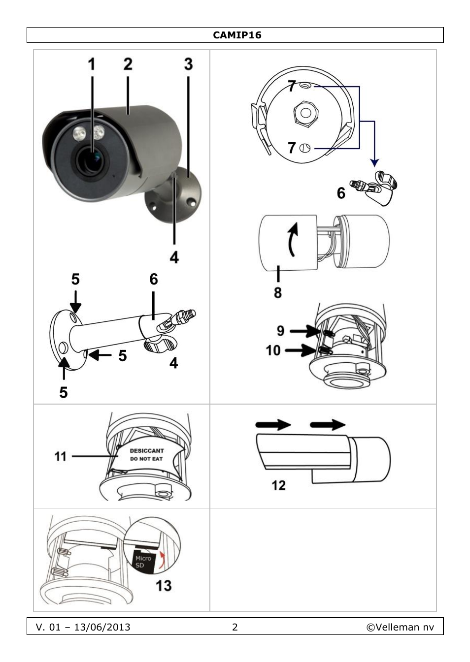 Velleman CAMIP16 User manual User Manual | Page 2 / 60