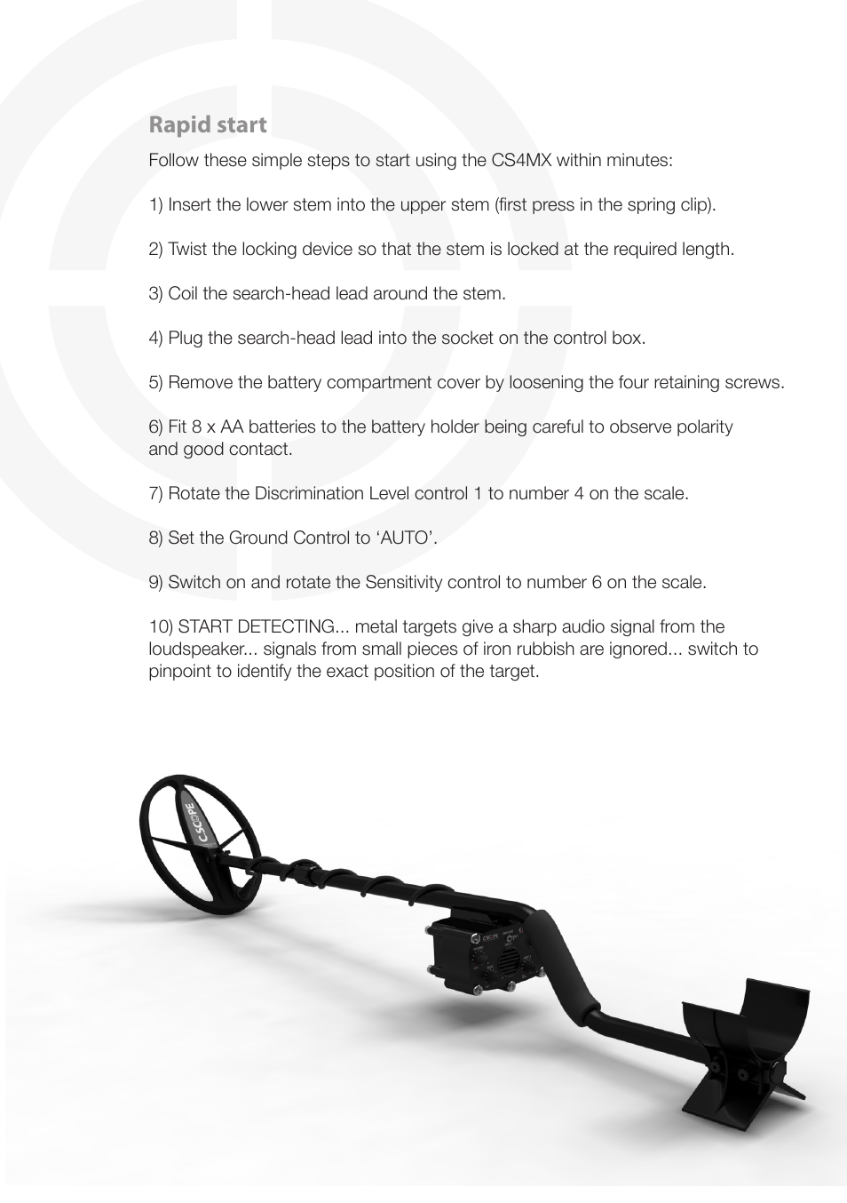 Rapid start | Velleman CS4MX-I User Manual | Page 4 / 12