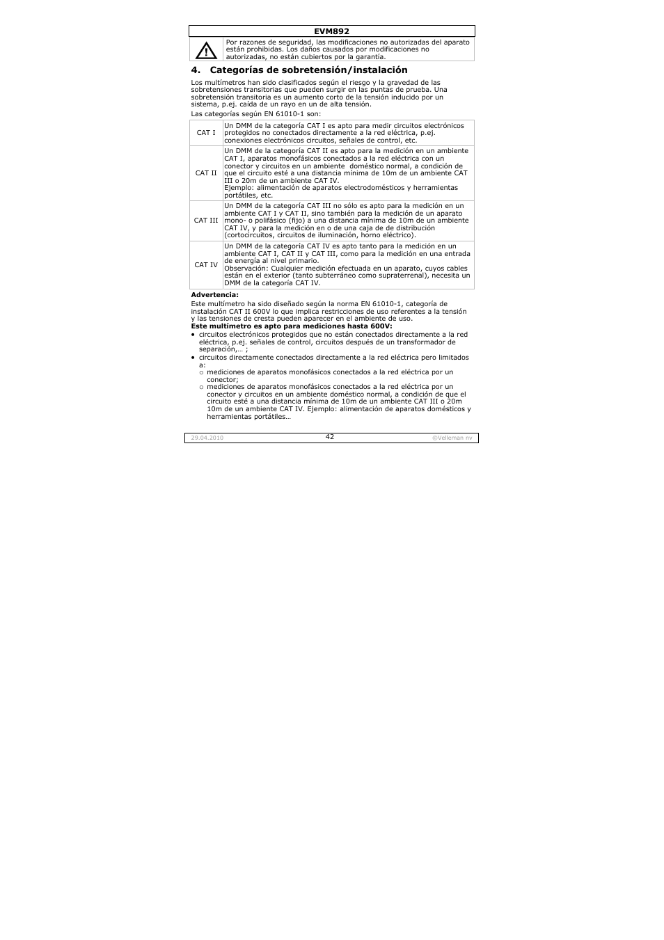 Velleman EVM892 User Manual | Page 42 / 80